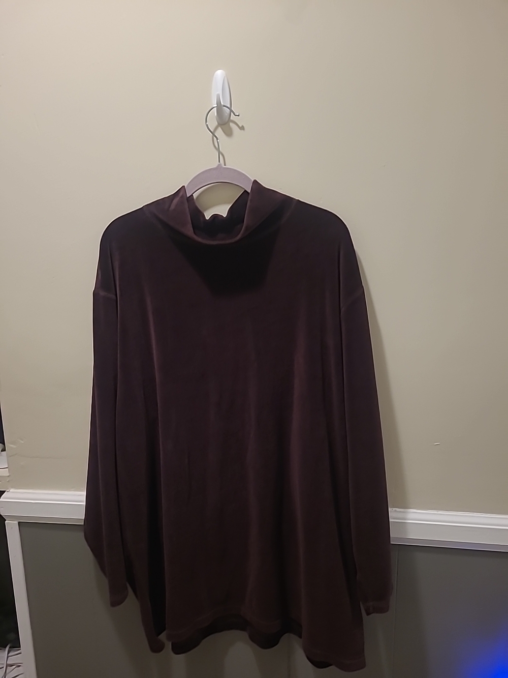 Eddie Bauer Soft Velour Turtleneck Long Sleeve Size 2XL